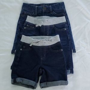 Three pair Justice Denim Shorts, size 8 Slim